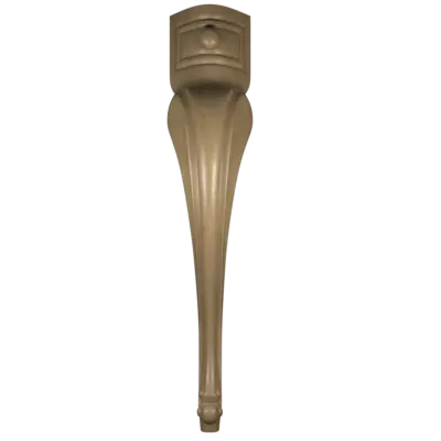 Витончена різьблена ніжка з натурального дерева з плавними лініями