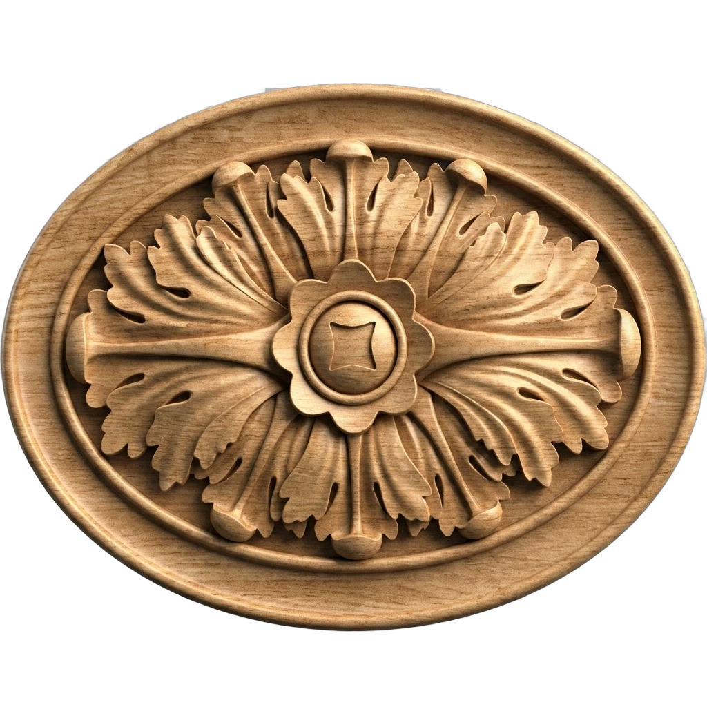 Різьблена дерев'яна розетка "Класика" R012